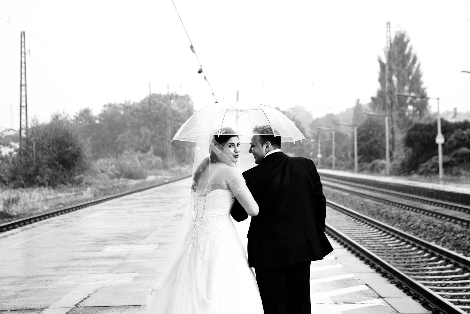 Hochzeitsfotografie im Regen 